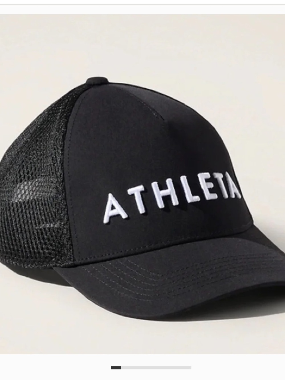 Athleta Black Trucker Cap with White Logo
O/S 
On the go / everyday